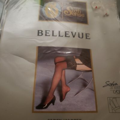 Vintage  Lace Top Thigh High Stockings by Bellevue, Size L- XL