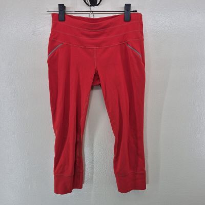 Athleta Low Rise Capri Leggings • Small • Bright Red