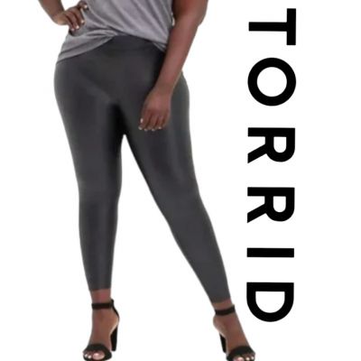 Torrid Platinum Womens Faux Leather Legging Black Size 1 (2x)