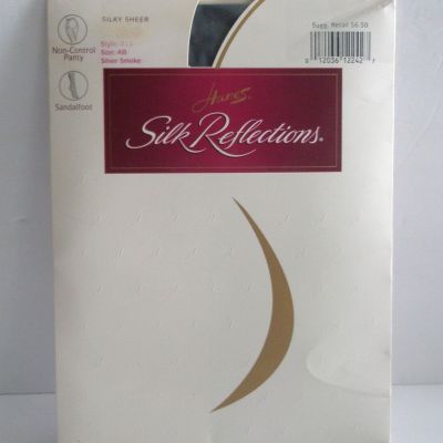 Hanes Silk Reflections Silky Sheer Size AB Silver Smoke Sandlefoot 1998