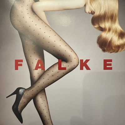 Falke Size IV L Tawny Fashion Sheer Dot Tights