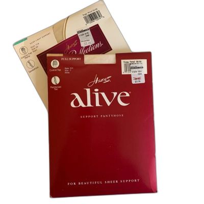 Hanes two pair support hose bone and white size e/f