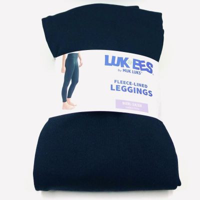 Luk Ees by Muk Luks Black Fleece Lined Leggings Size 1X/2X