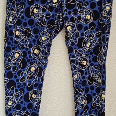LuLaRoe Womens Legging Pants Size Tall & Curvy Disney Minnie Mouse Sueded NEW
