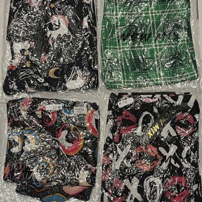 New Mix Women’s Plus Size Leggings Ultra Soft - Unicorns Xoxo Plaid Lot Of 4