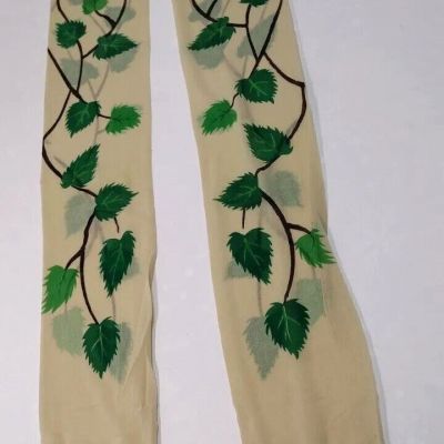 Poison Ivy NEW Stockings LEAFS ADAM & EVE HALLOWEEN COSTUME S/M WAIST SHEER