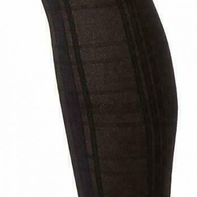 HUE Women’s Plaid Tights with Control Top Black S/M
