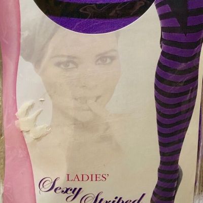 SECRET WISHES Ladies Sexy Striped Tights ONE SIZE