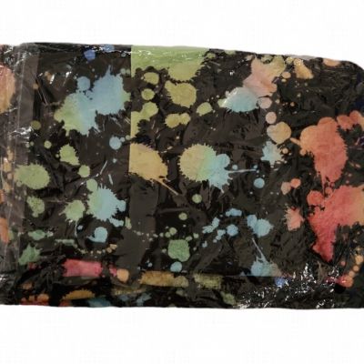 Lularoe Rainbow Splatter Tie Dye TC Leggings Bright Colors on Black VHTF New!