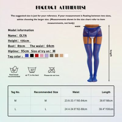 US Women High Waist Lace Stockings Lingerie Pantyhose Lace Miniskirt Underwear