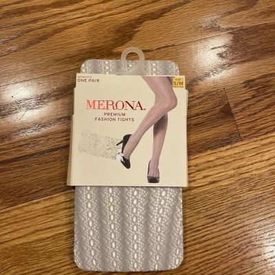 Merona Millstone Gray Premium Fashion Tights Size S/M