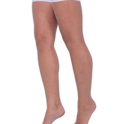 Colored Silicone Stay Up Stockings White O/s
