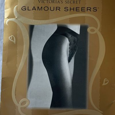 VICTORIA’S SECRET Glamour Sheers  PANTYHOSE Lace High Cut PantyPure White Small