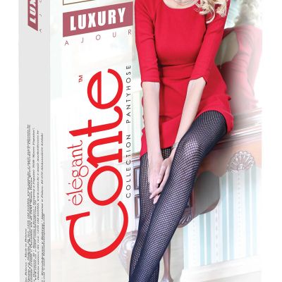 Conte Luxury - Cotton Ajour Openwork Women's Tights (7?-87??)
