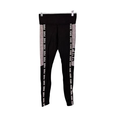 Victoria's Secret Pink Ultimate Leggings Womens XS Black Side Stripe Workout Gym