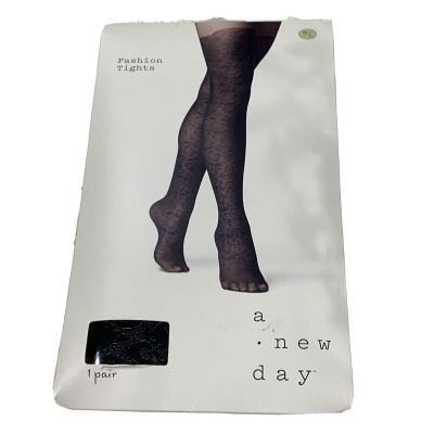 A New Day Womens Fashion Tights Color Ebony/WXM1 Hosiery Stockings, M/L