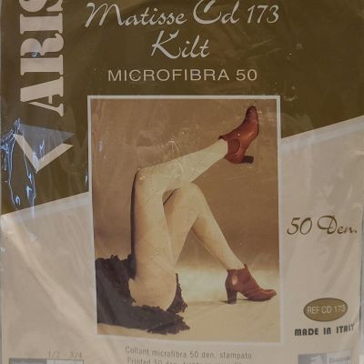 ARIS Matisse 173 Kilt Microfiber Patterned Tights - Italian 50 Den. sz 3/4 italy