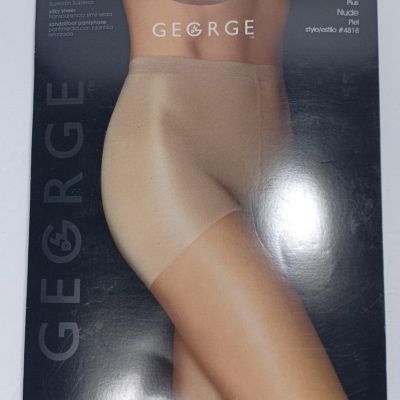 George Control Top Silky Sheer pantyhose style 4818 Nude size Plus