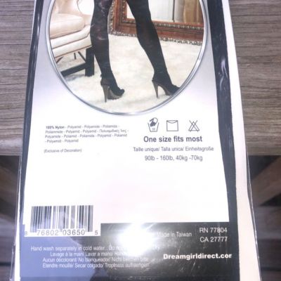 Dream Girl Direct Thigh-hi hosiery in black Nylon - One size fits most