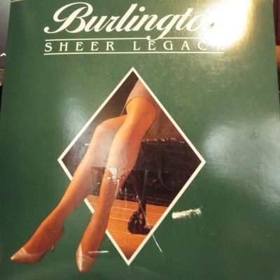 NOS Burlington Sheer Legacy tummy & hip control pantyhose Long Off-white T23