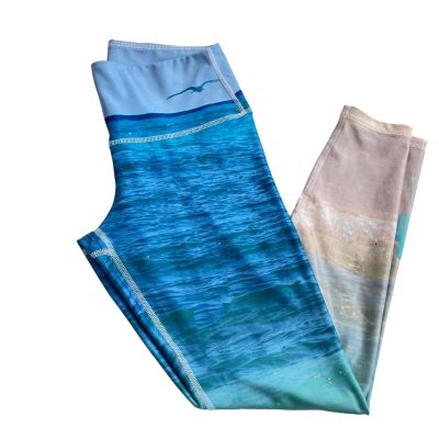 Chirp Vancouver Leggings Women’s S Yoga Exercise Ocean Bird Wearable Art Print