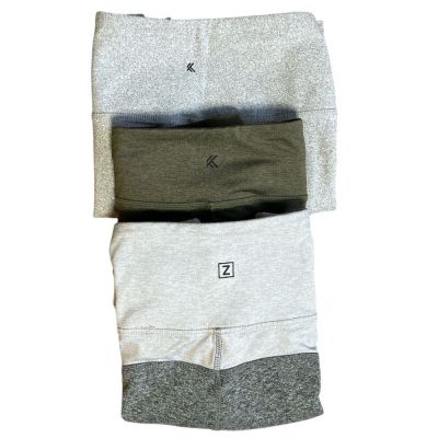 Women's Size Medium 3 Pair Bundle Athletic Workout Leggings Zobha Kyodan Gray