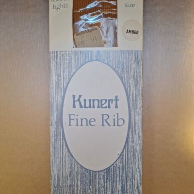 New Kunert #309 Fine Rib Ribbed Tights One Size Amber 34