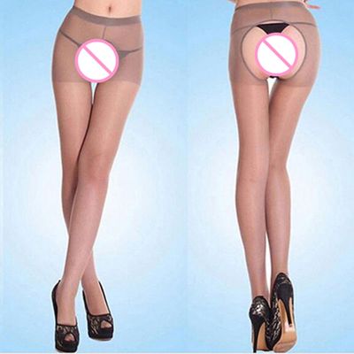 Tights Sheer Soft Women Crotchless Sheer Pantyhose One Size