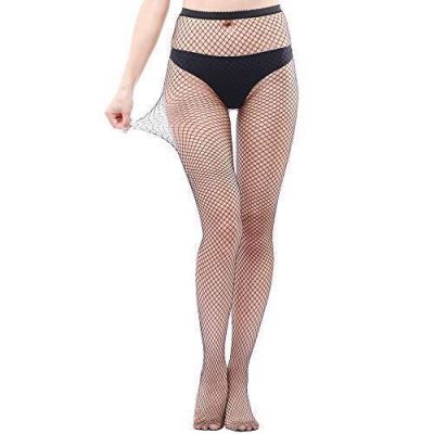 EVERSWE High Waist Fishnet Tights  High Stockings Suspender Pantyhose (S1P, LXL)