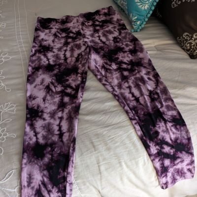 Terra & Sky  Purple Tie Dye Leggings Women’s Plus Size 1X