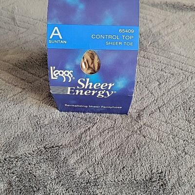 Leggs Sheer Energy Control Top Sheer Toe Size B Nude Revitalizing 65504