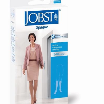 Jobst Opaque Petite Womens Compression Knee 15-20 mmhg Stockings Supports Closed