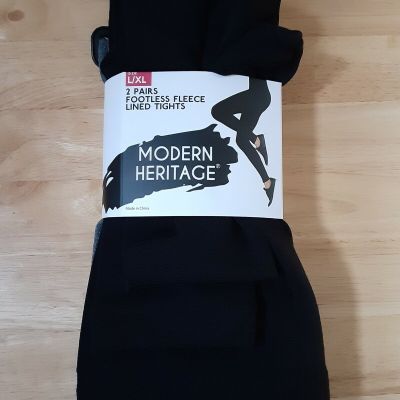 Modern Heritage ( 2 Pair) Footless Tights Size L/XL (165-200 lbs.)   NWT