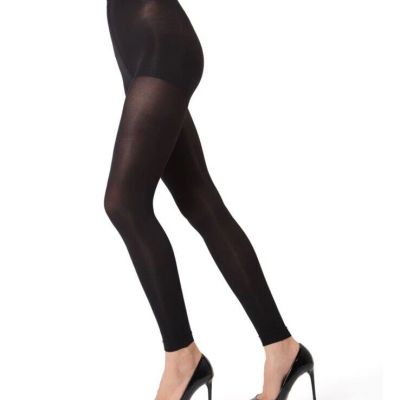 MeMoi Completely Opaque Control Top Footless Tights 80 Denier Black Size Q1/Q2