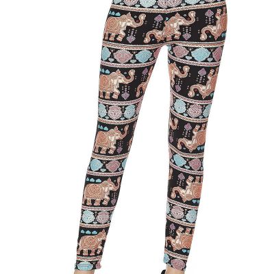 Leggings TC/101 Buttery Soft Always Brushed Elephants PLUS SIZE