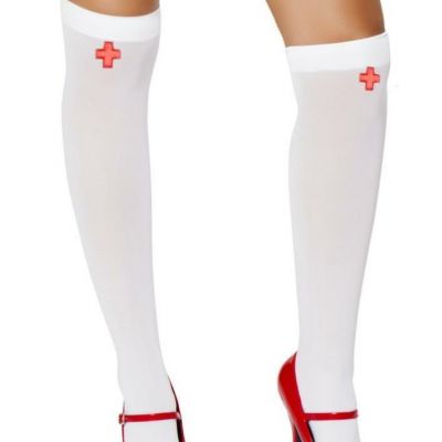 sexy ROMA naughty NURSE medic RED CROSS thigh HIGHS stockings NYLONS pantyhose