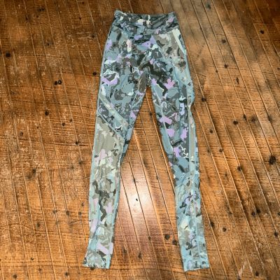 Gymnshark green marbeled high impact S workout athletic leggings