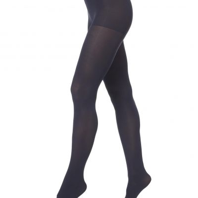 Women's Super Opaque Tights with Control Top, Navy, 2