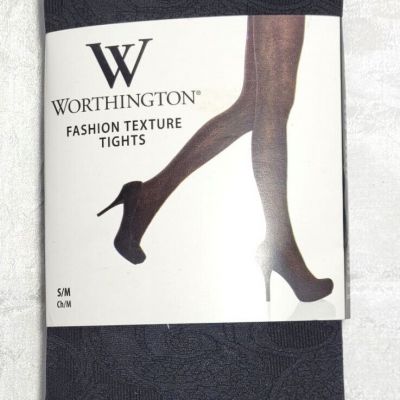 Worthington Fashion Texture Tights - Black - Size S/M