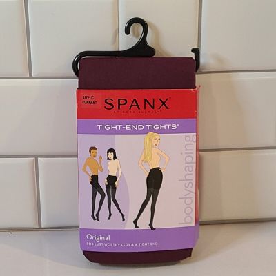 SPANX Original Tight-End Tights Size C 4'11-6' 140-180 lbs Opaque Currant Maroon