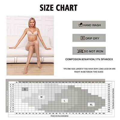 YAGAXI 20D Sheer Tights for Women - 3 Pairs Women's Control Top PantyhoseM Nude