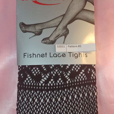 Frenchic Fishnet Crochet Lace Tights Pantyhose (size 3X/4X) Style 1011