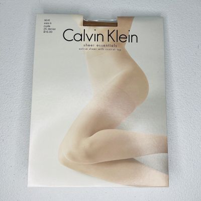 CALVIN KLEIN - Sheer Essentials 25 Denier Control Pantyhose, 904f, Nude, Size B