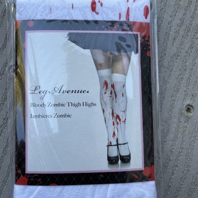 Bloody Zombie Thigh Highs Adult Sexy Horror Stockings Halloween Costume Hosiery