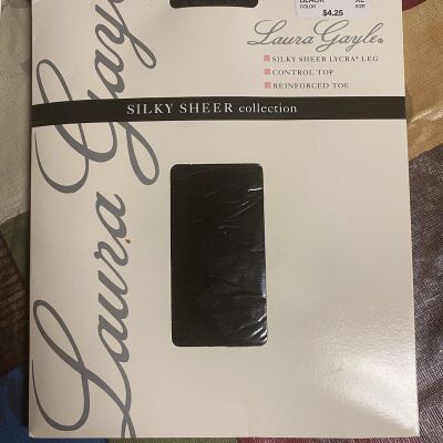 Ladies Black Laura Gryle Silky sheer Size XL  New Pantyhose New