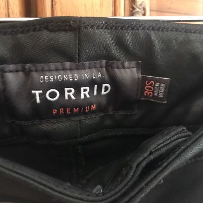 Torrid Premium Designed in LA Black Faux Leather Jegging 30S