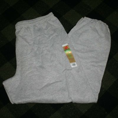 NEW!   Hanes  mens Sweatpants  size 2XL  Gray (light steel)  elastic bottom legs