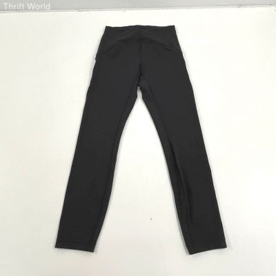 Women's Lululemon Black Plain Leggings Active Wear - Size 6