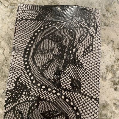 GIVENCHY BLACK FLORAL FISHNET TIGHTS SIZE A/B