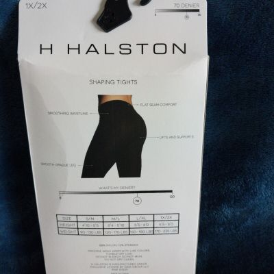 H Halston Women's Shaping Tights Size 1X/2X  (Black)